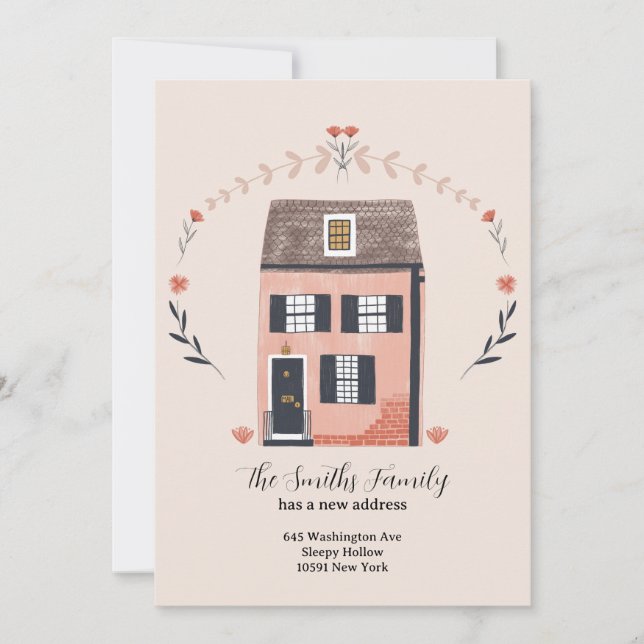 Festiva Tarjeta de nueva dirección (Anverso)