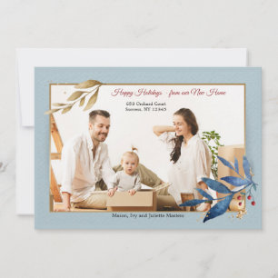 Festiva Tarjeta de nuevo hogar para las fiestas