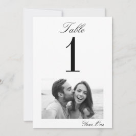 Festiva Tarjeta de número de tabla Boda de momentos valora