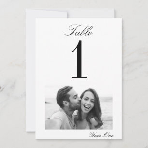 Festiva Tarjeta de número de tabla Boda de momentos valora
