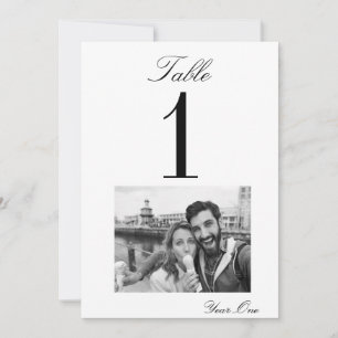 Festiva Tarjeta de número de tabla Boda de momentos valora