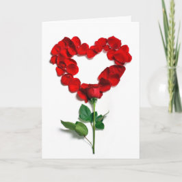 Festiva Tarjeta de Ocasión Especial del Corazón Rojo