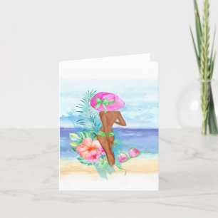 Festiva Tarjeta de Ocasión para Toda La Playa Tropical Afr