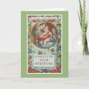 Festiva Tarjeta de oferta masiva católica para navidades
