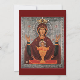 Festiva tarjeta de oración de Madre de Dios-Cáliz inagotab