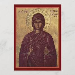 Festiva tarjeta de oración de Sta. Anastasia
