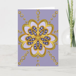 Festiva Tarjeta de oro púrpura