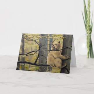 Festiva Tarjeta de oso Kermode Personaliza Tarjeta de arte