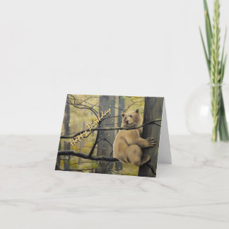 Festiva Tarjeta de oso Kermode Personaliza Tarjeta de arte