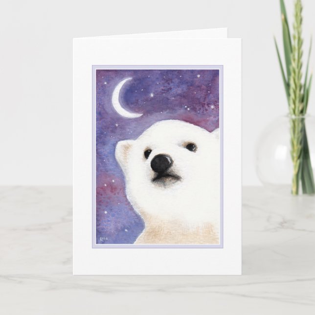 Festiva Tarjeta de oso polar (Anverso)