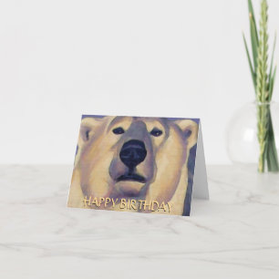 Festiva Tarjeta de oso polar personalizada tarjeta de arte