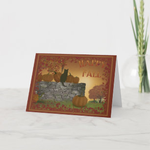 Festiva Tarjeta de otoño feliz