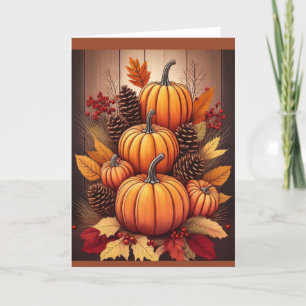 Festiva Tarjeta de otoño feliz, tarjeta de otoño, tarjeta 