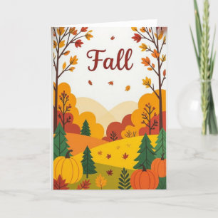 Festiva Tarjeta de otoño feliz, tarjeta otoño, tarjeta de 