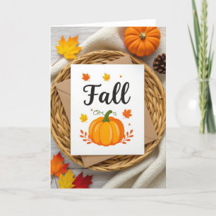 Festiva Tarjeta de otoño feliz, tarjeta otoño, tarjeta de