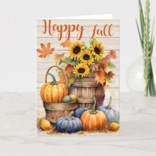 Festiva Tarjeta de otoño, tarjeta de temporada de otoño, t