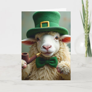 Festiva Tarjeta de oveja del día de San Patricio