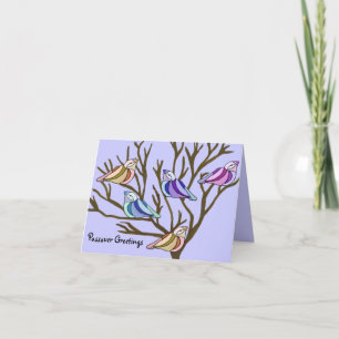 Festiva Tarjeta de pájaros de la Pascua