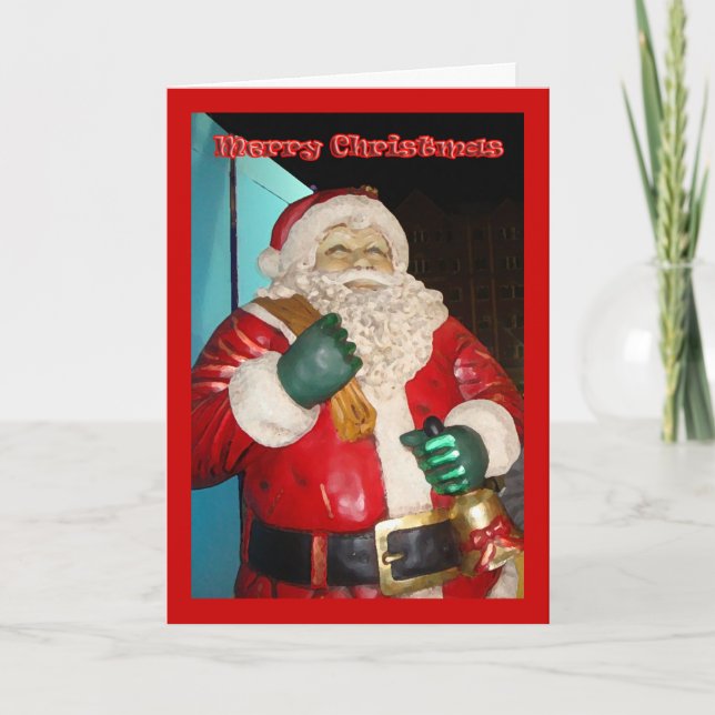 Festiva Tarjeta de Papá Noel (Anverso)
