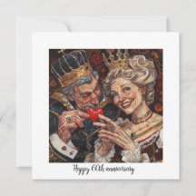 Tarjeta de pareja del Rey y la Reina de Corazones