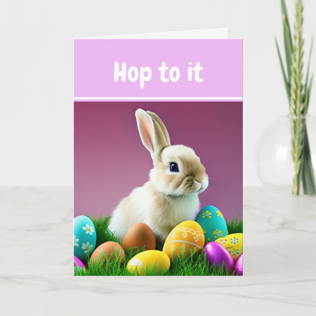 Festiva Tarjeta De Pascua A Ella (Anverso)