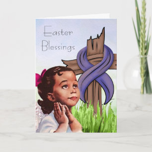 Festiva Tarjeta de pascua afroamericana del niño del