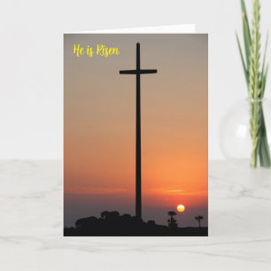 Festiva Tarjeta de Pascua al amanecer