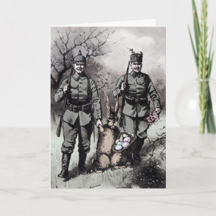 Festiva Tarjeta de Pascua Alemana Vintage WW1