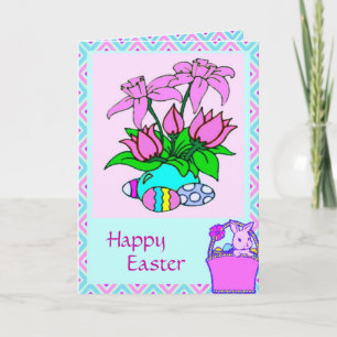 Festiva Tarjeta de pascua bonita