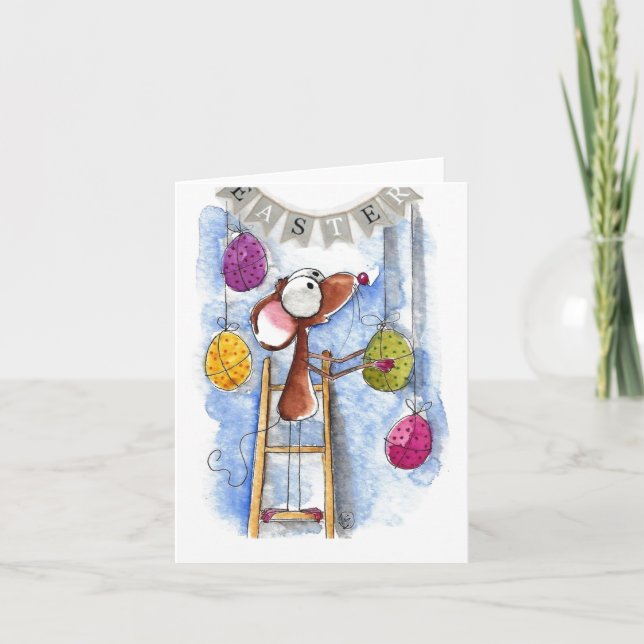 Festiva Tarjeta de Pascua - Cartel Feliz Pascua (Anverso)