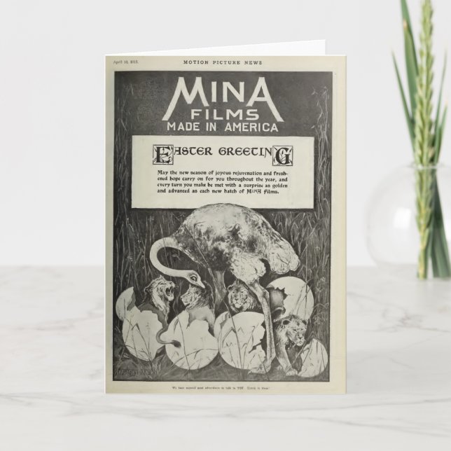 Festiva Tarjeta de pascua chistosa del estudio 1915 de la (Anverso)