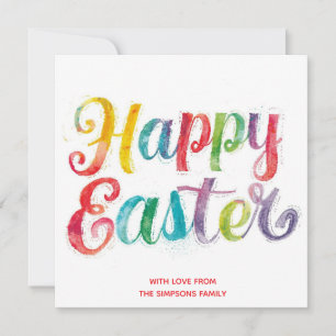 Festiva Tarjeta de Pascua Colorida primavera personalizada