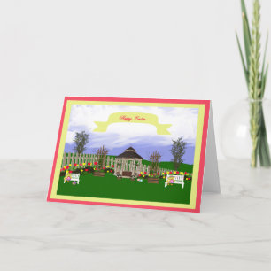 Festiva Tarjeta de pascua con Gabezo