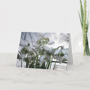 Festiva Tarjeta de pascua con Snowdrops