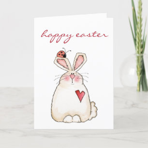 Festiva Tarjeta de pascua - conejito lindo