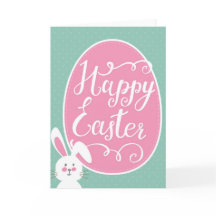 Tarjeta de Pascua - Conejo Blanco