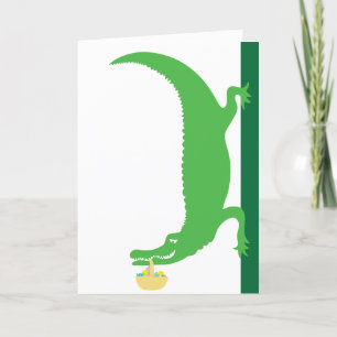 Festiva Tarjeta de Pascua de Alligator