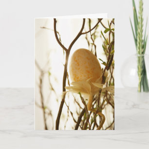 Festiva Tarjeta de Pascua de Árbol de Huevo