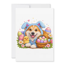 Tarjeta de Pascua de Corgi