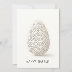 Festiva Tarjeta de Pascua de estilo minimalista