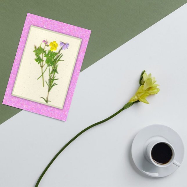 Festiva Tarjeta de Pascua de Flores Silvestres (fuente gra (Subido por el creador)