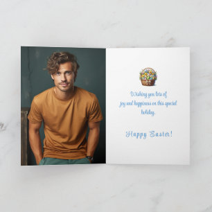 Festiva Tarjeta de Pascua de Foto Personalizada