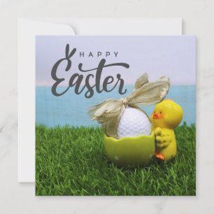 Festiva Tarjeta de Pascua de Golf para Golfista