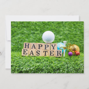 Festiva Tarjeta de Pascua de Golf para golfistas