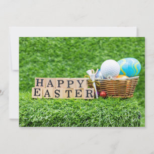 Festiva Tarjeta de Pascua de Golf para golfistas