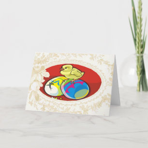Festiva Tarjeta de Pascua de Hatching para Chicas