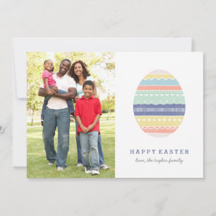 Festiva Tarjeta de Pascua de Huevo en capas - Índigo