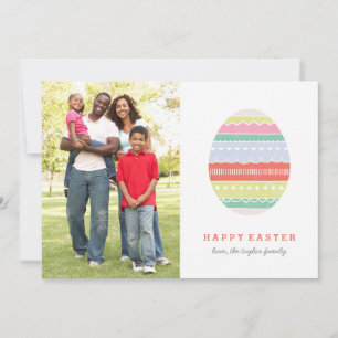 Festiva Tarjeta de Pascua de Huevos en capas - Crimson