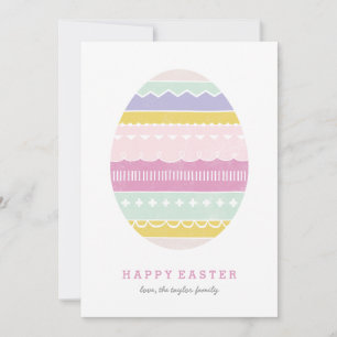 Festiva Tarjeta de Pascua de Huevos en capas sin foto - Ma