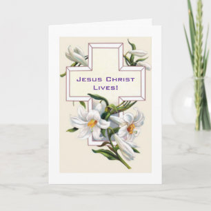 Festiva Tarjeta de Pascua de Jesucristo Vive